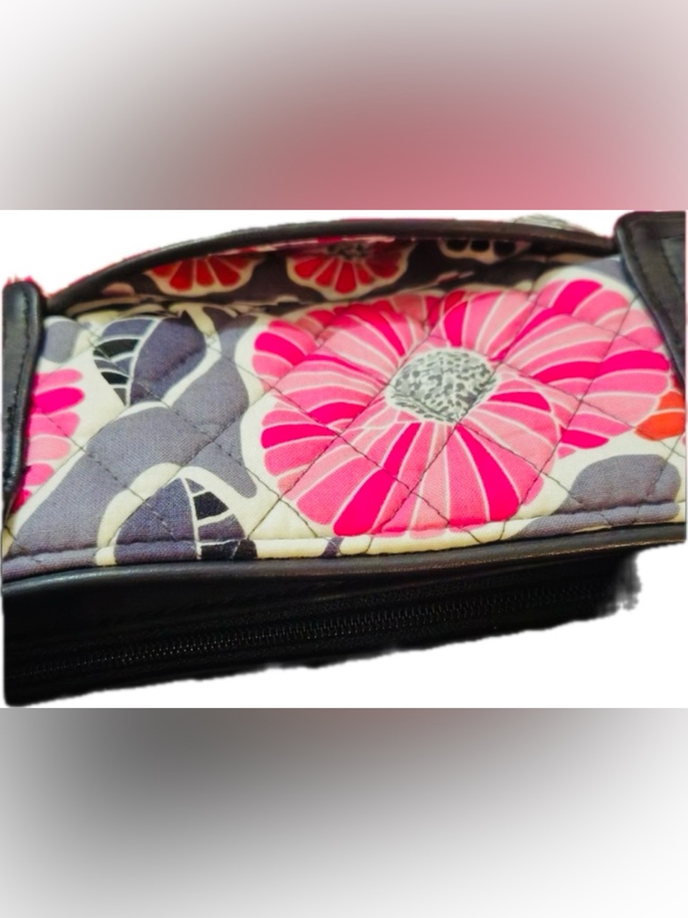 NWT!! Vera Bradley Large Trapeze Tote in Cheery Blossoms (RETIRED) BRAND NEW - Picture 9 of 11